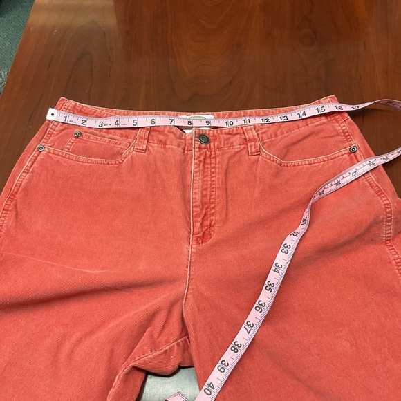 Talbots Petites Corduroy Jeans Coral Straight Leg Stretch Women’s Size 12P - Picture 6 of 11